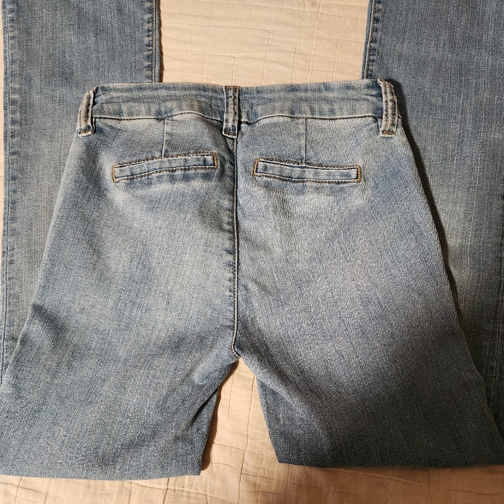 Kut From The Kloth Natalie  Jeans Womens Sz 00 Flare Mid Rise Stretch Light Wash - Picture 8 of 12